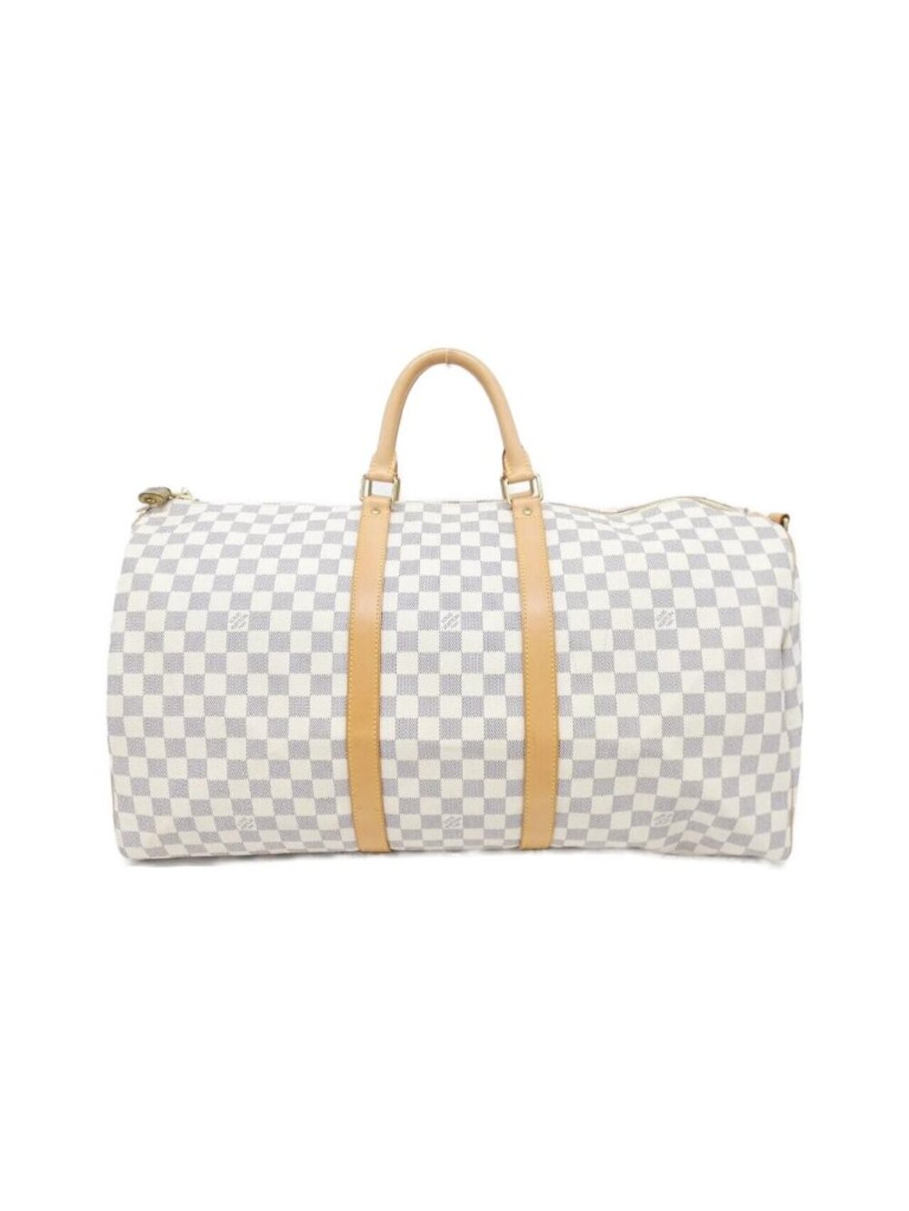 Louis Vuitton Damier Azur Keepall Bandouliere 55 Boston Bag